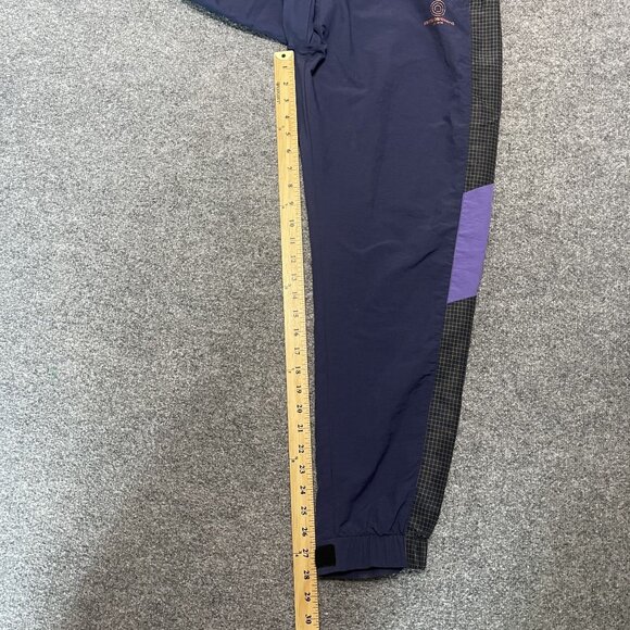 Bershka Mens Track Pants L Purple & Plaid Side Panels Polyester Activewear - Picture 7 of 8